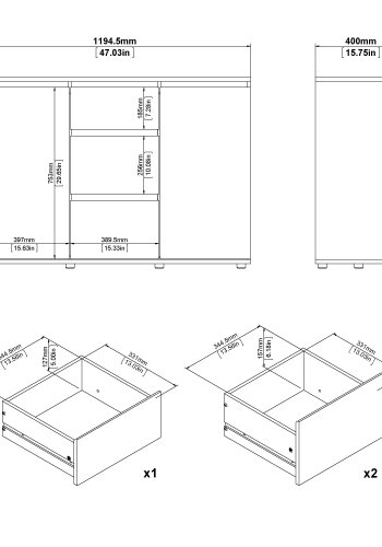 TVILUM Nova Sk�nk - Naturfarvet komposittr�, Eg struktur, (84x40)