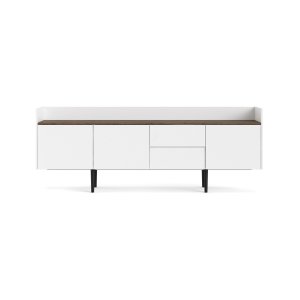 TVILUM Unit Stor Sk�nk - Vit / Valn�t / Naturf�rgad Tr�komposit (73 x 196 cm)