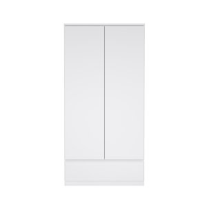 TVILUM Naia garderobe - hvit h�yglans tre, m. 2 d�rer og 1 skuff