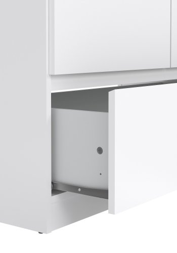 TVILUM Naia Kleiderschrank - wei�es Hochglanzholz, mit 2 T�ren und 1 Schublade