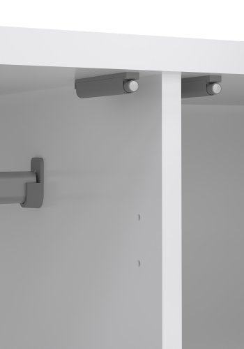 TVILUM Naia Kleiderschrank - wei�es Hochglanzholz, mit 2 T�ren und 1 Schublade