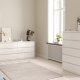 TVILUM Naia kommode - hvid h�jglans tr�, m. 5 skuffer