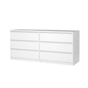 TVILUM Naia Byr� - Vit H&ouml;gglans Tr&auml;, med 6 L�dor