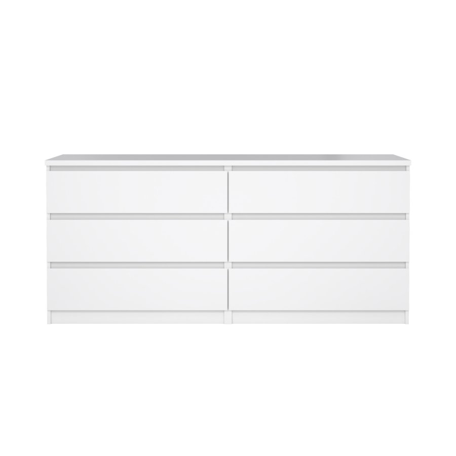 TVILUM Naia Byr� - Vit H&ouml;gglans Tr&auml;, med 6 L�dor