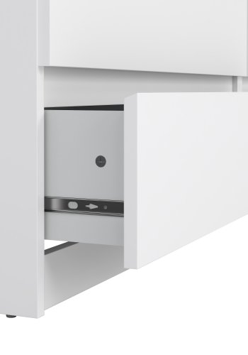 TVILUM Naia Kommode - wei� Hochglanz Holz, m. 6 Schubladen
