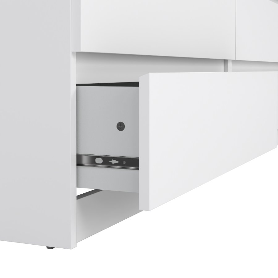 TVILUM Naia Byr� - Vit H&ouml;gglans Tr&auml;, med 6 L�dor