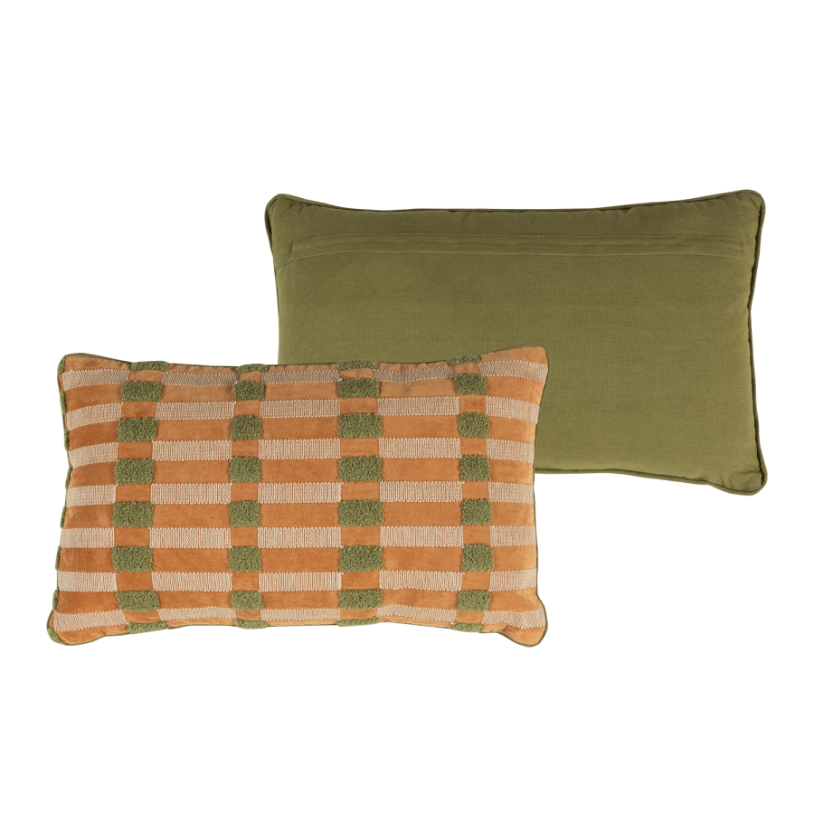 WOOOD Vola Puter Velour Gr�nn/Oransje - Sett med 4