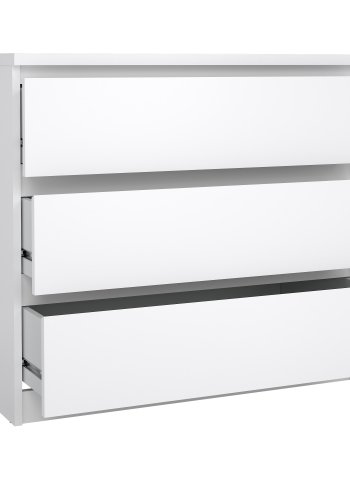 TVILUM Naia Kommode - wei� Hochglanz Holz, m. 3 Schubladen