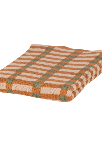 WOOOD Vola Rutig Gr&ouml;n/Orange