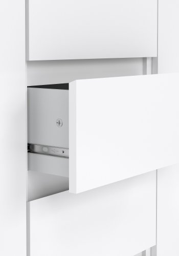 TVILUM Naia Sideboard - Holz wei� Hochglanz, mit 2 T�ren und 4 Schubladen
