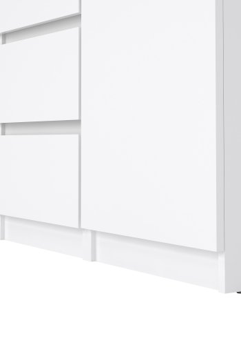 TVILUM Naia Sk&auml;nk - Vit H&ouml;gglans Tr&auml;, med 2 Luckor och 4 L�dor