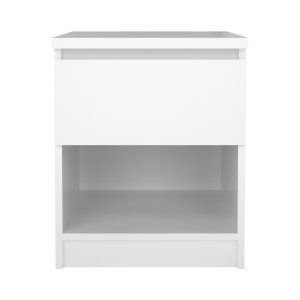 TWILUM Naia nattbord - hvit h�yglans tre, m. 1 skuff 