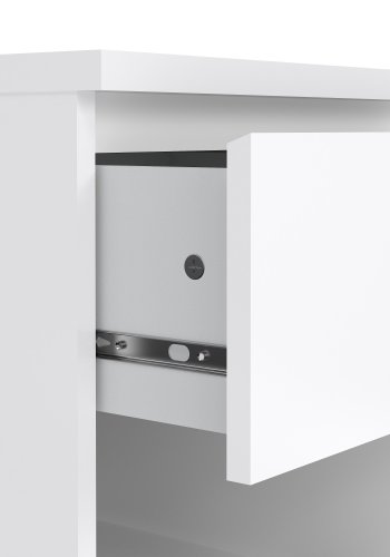 TVILUM Naia Nachttisch - Holz wei� Hochglanz, mit 1 Schublade 