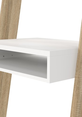 TVILUM Delta Schreibtisch - wei�/Eichenstrukturholz mit 2 Schubladen