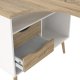 TVILUM Delta Skrivbord - Ekstomme / Vitt Tr&auml; med 2 L�dor