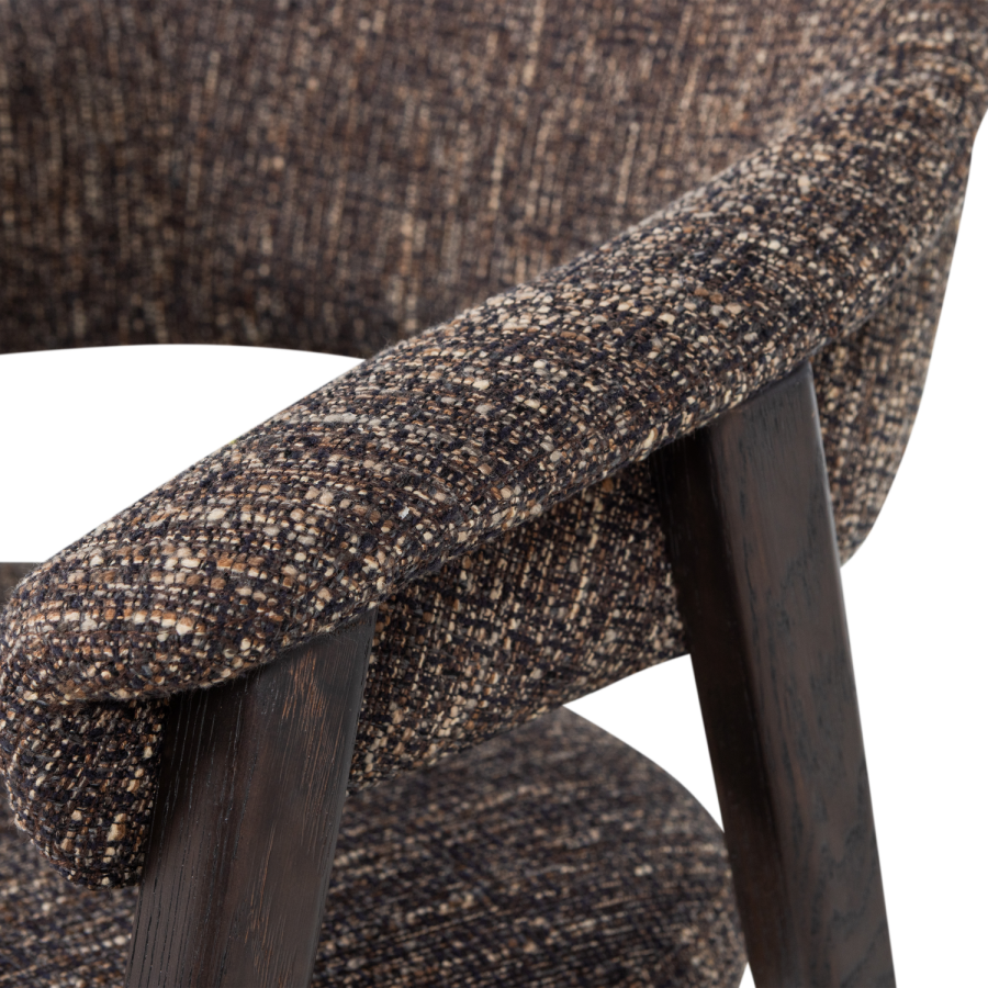 WOOOD Tunar Matstol Med Armst&ouml;d Tr&auml; M&ouml;rkbrun [Fsc]