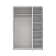 TVILUM Paris Kleiderschrank 3 T�ren + Kleiderstange - wei�