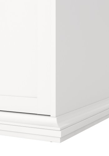 TVILUM Paris Kleiderschrank 3 T�ren + Kleiderstange - wei�