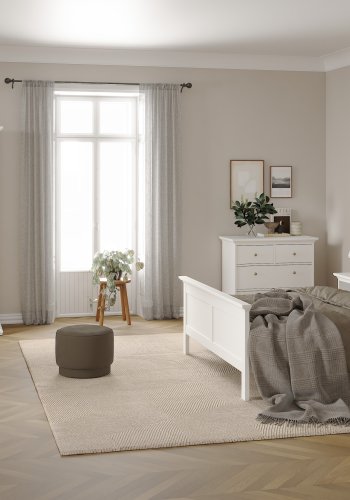 TVILUM Paris Kleiderschrank 3 T�ren + Kleiderstange - wei�