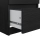 TVILUM Naia Nachttisch - Esche schwarz, mit 2 Schubladen 