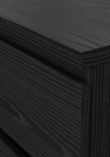 TVILUM Naia Nachttisch - Esche schwarz, mit 2 Schubladen 