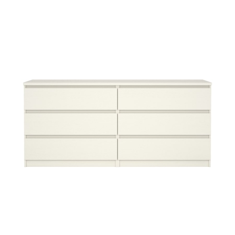 TVILUM Naia Kommode - Esche wei&szlig;, mit 6 Schubladen 