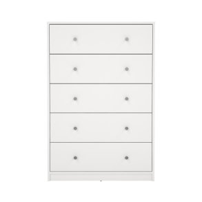 May kommode - hvid, m. 5 skuffer