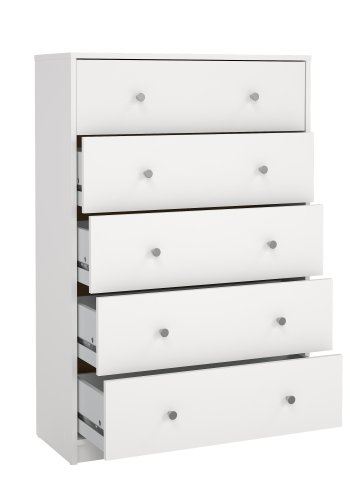 TVILUM May Kommode - wei�, mit 5 Schubladen