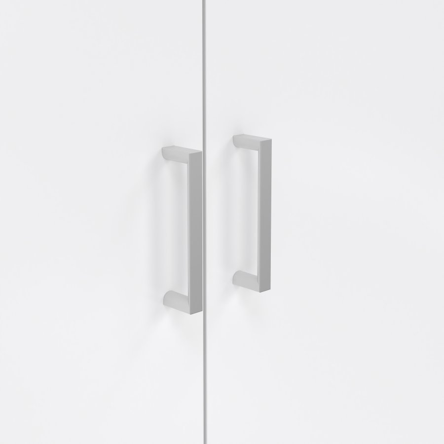 TVILUM Space Kleiderschrank - wei�/wei� Hochglanz, mit 4 T�ren und 3 Schubladen