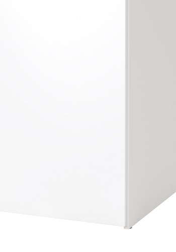 TVILUM Space Kleiderschrank - wei�/wei� Hochglanz, mit 4 T�ren und 3 Schubladen