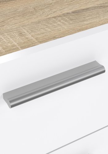 TVILUM Pepe Kommode - Eiche Struktur/Wei� Hochglanz, m. 4 Schubladen 