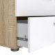 TVILUM Pepe kommode - egetr�sstruktur/hvid h�jglans, m. 4 skuffer 