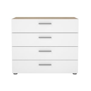 TVILUM Pepe byr� - ekstruktur / vit h�gglans, med 4 l�dor