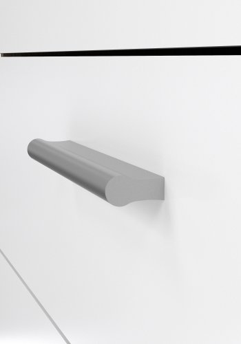 TVILUM Pepe kommode - egetr�sstruktur/hvid h�jglans, m. 4 skuffer 