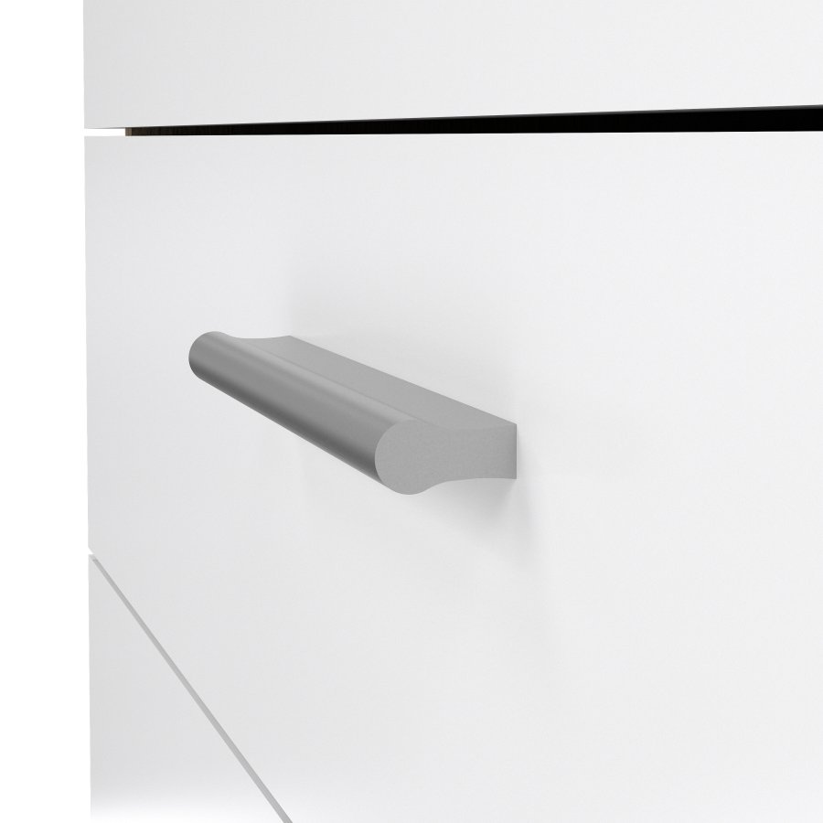 TVILUM Pepe kommode - egetr�sstruktur/hvid h�jglans, m. 4 skuffer 