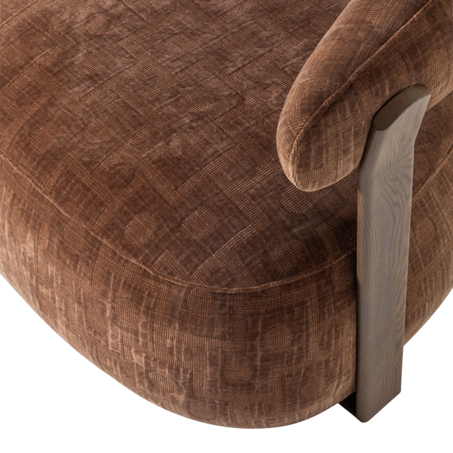 WOOOD Foon lenestol 3D strukturert brun [Fsc]