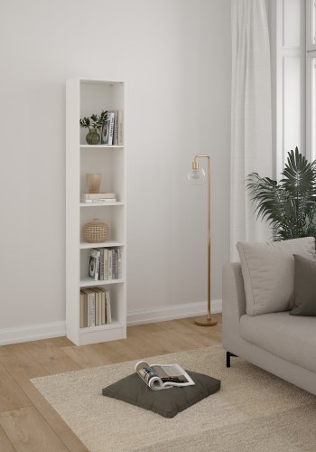 TVILUM Basic Bokhylla - Vit, med 4 Hyllplan