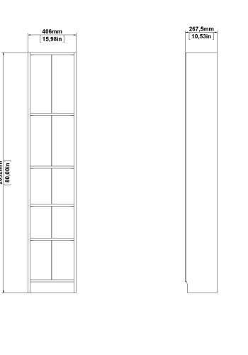 TVILUM Basic Bookbox - Ekstomme, med 4 Hyllor