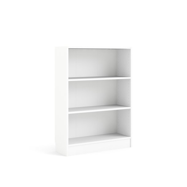 Basic bogkasse - hvid, m. 2 hylder