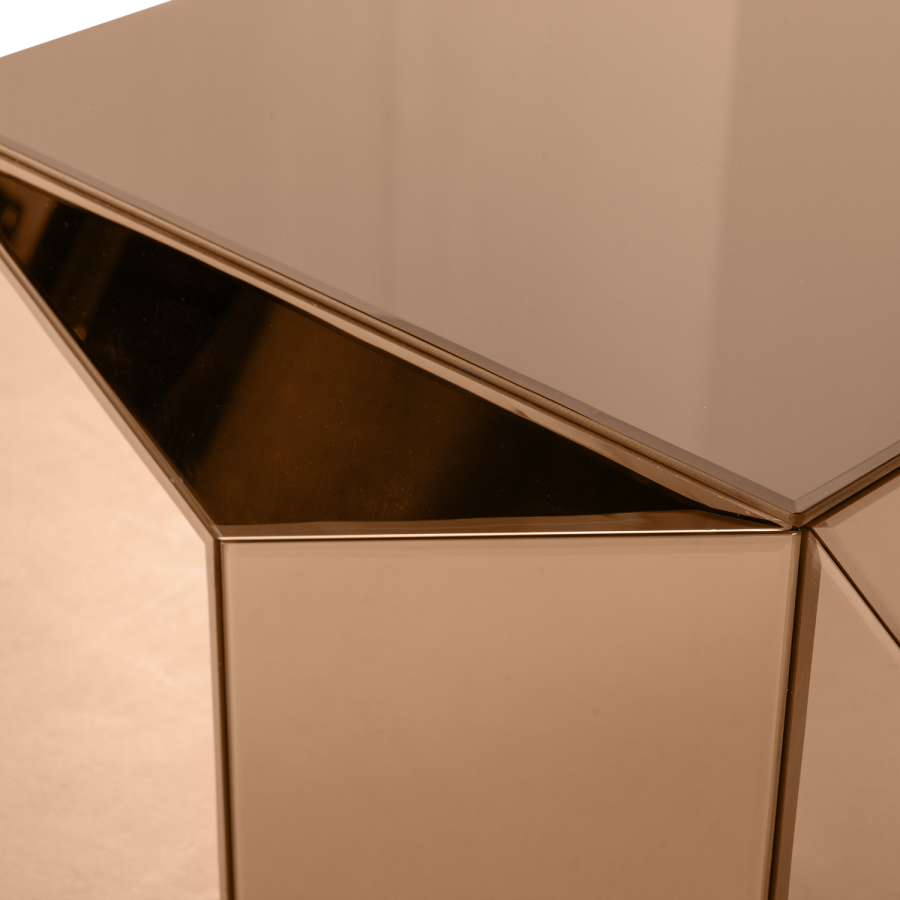 WOOOD Glintz sidebord tre speil glass brun [Fsc]