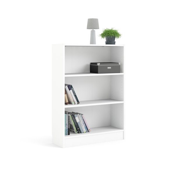 Basic bogkasse - hvid, m. 2 hylder