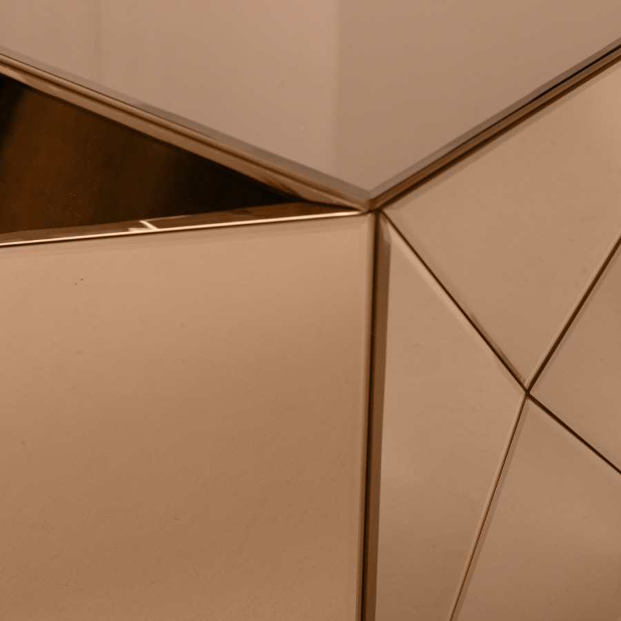 WOOOD Glintz sidebord tre speil glass brun [Fsc]