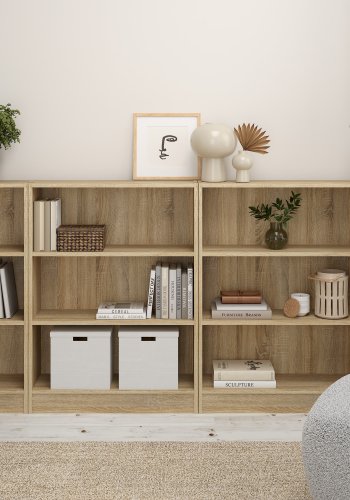 TVILUM Basic bokhylla - ekstruktur, med 2 hyllplan