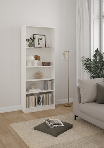 TVILUM Basic bogkasse - hvid, m. 4 hylder(H:203,2cm x79cm x 26,72cm)