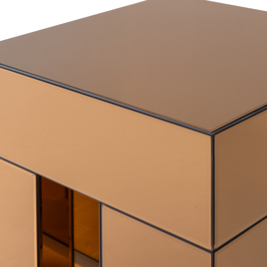 WOOOD Mirrox sidebord tre speil glass brun [Fsc]