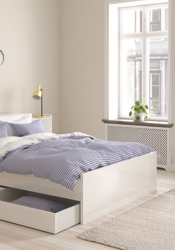 TVILUM Naia sengeramme - hvid h�jglans (140x200)