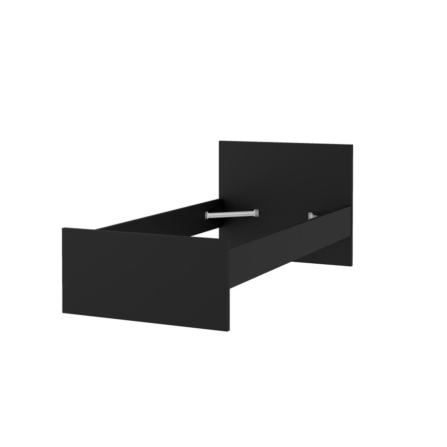 TVILUM Naia S&auml;ngram - Matte Svart (90 x 190 cm)