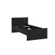 TVILUM Naia S&auml;ngram - Matte Svart (90 x 190 cm)
