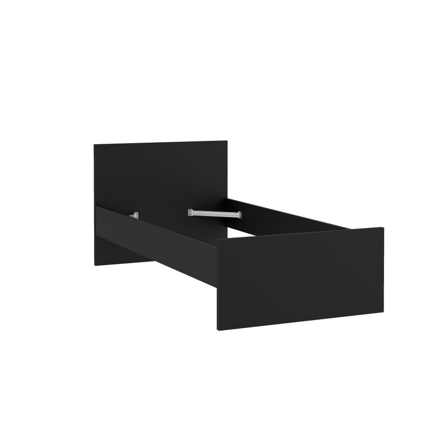 TVILUM Naia S&auml;ngram - Matte Svart (90 x 190 cm)