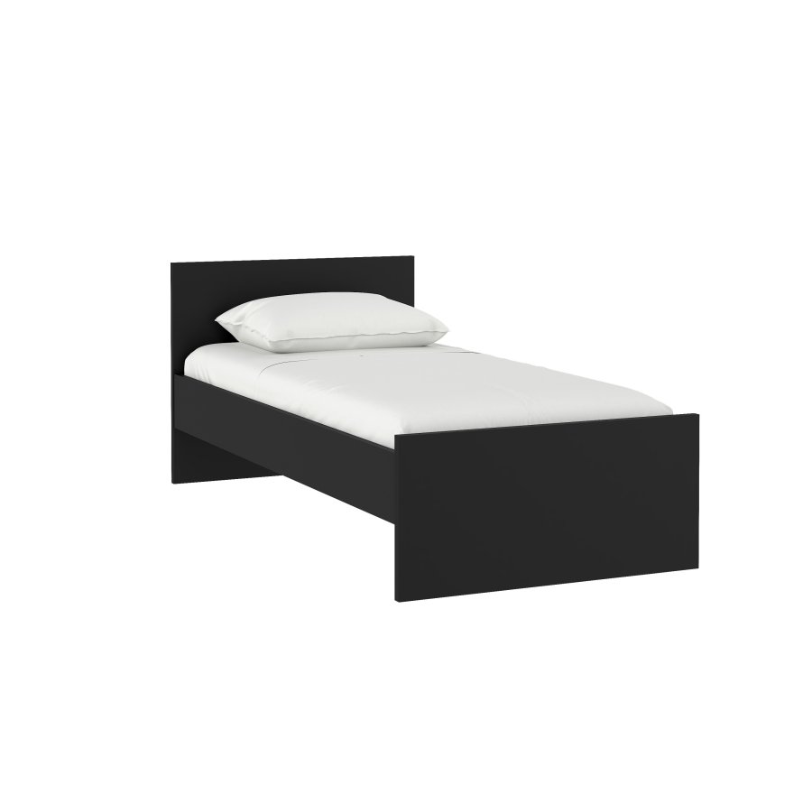 TVILUM Naia S&auml;ngram - Matte Svart (90 x 190 cm)